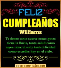 Frases de Cumpleaños Williams